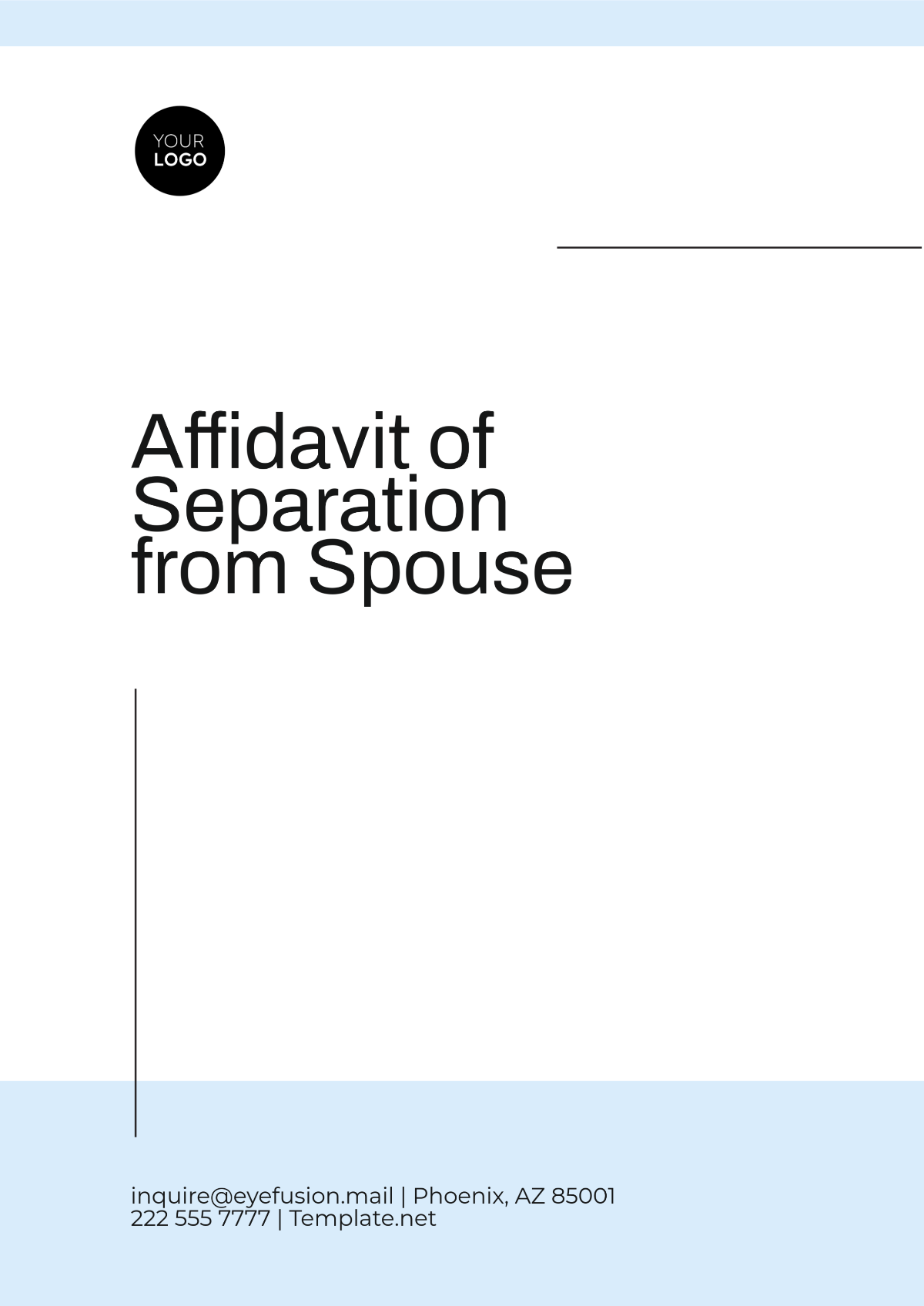 Affidavit of Separation from Spouse Template - Edit Online & Download