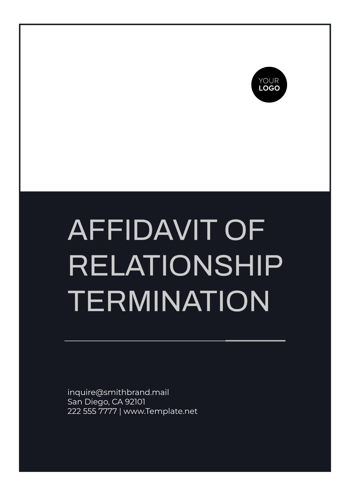 Affidavit of Relationship Termination Template - Edit Online & Download