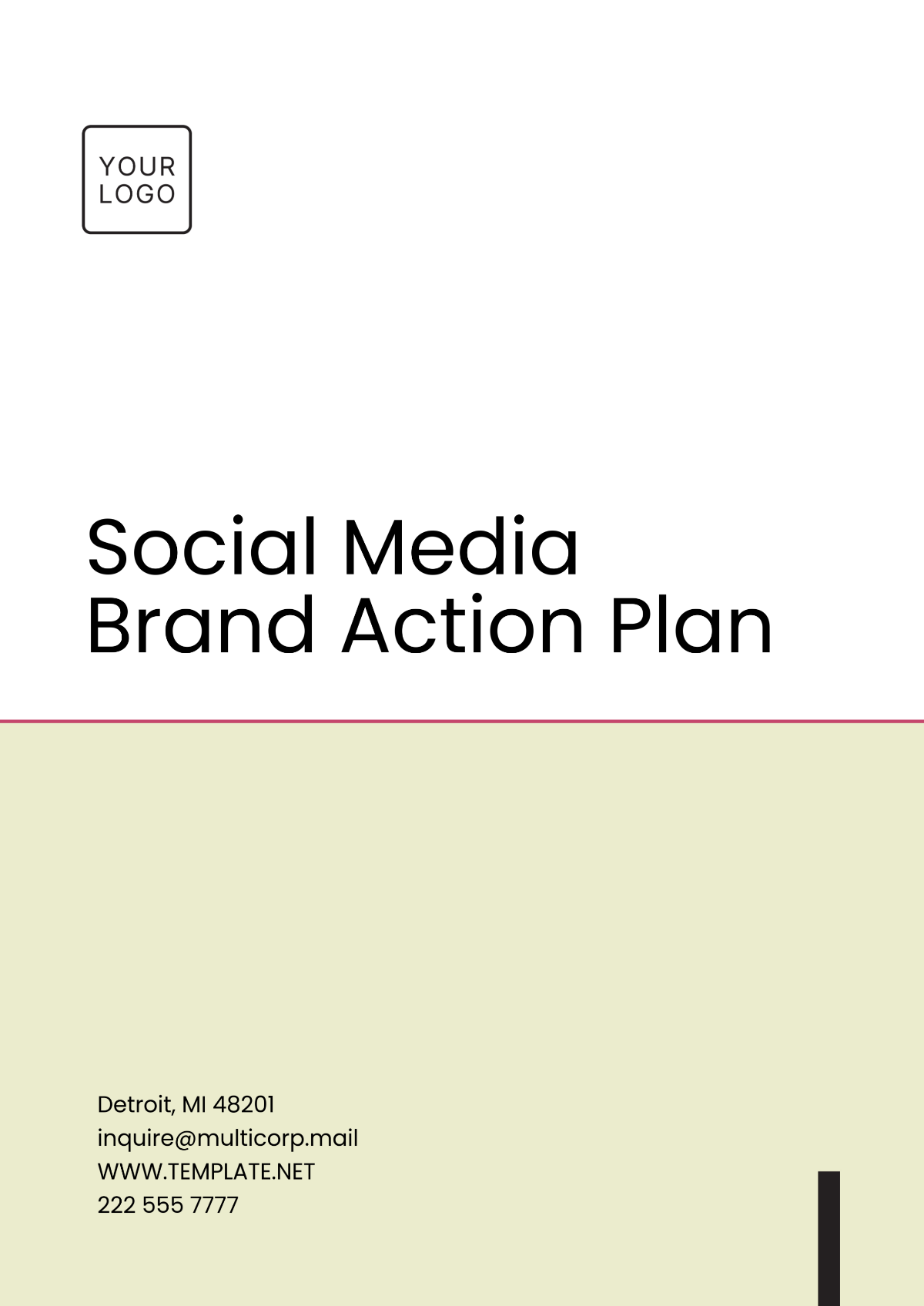 Social Media Brand Action Plan Template - Edit Online & Download