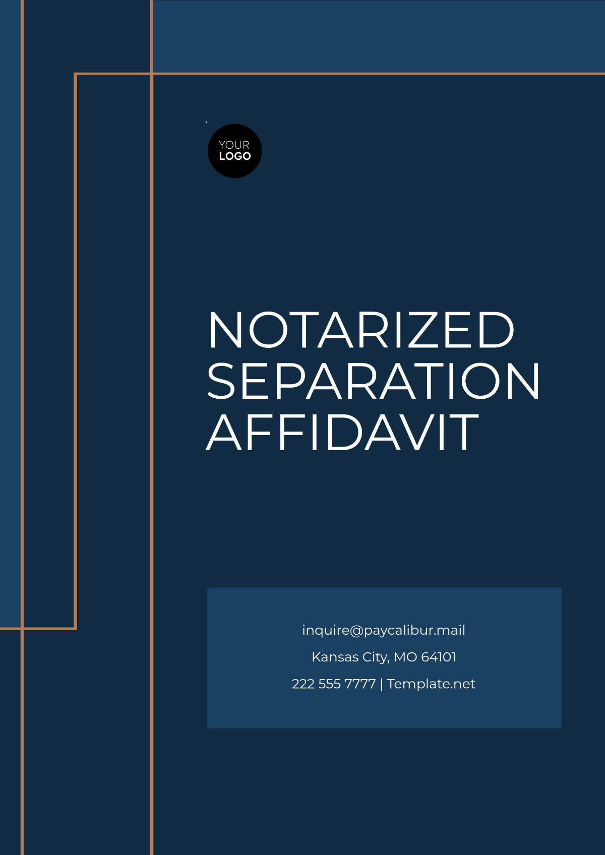 Notarized Separation Affidavit Template - Edit Online & Download