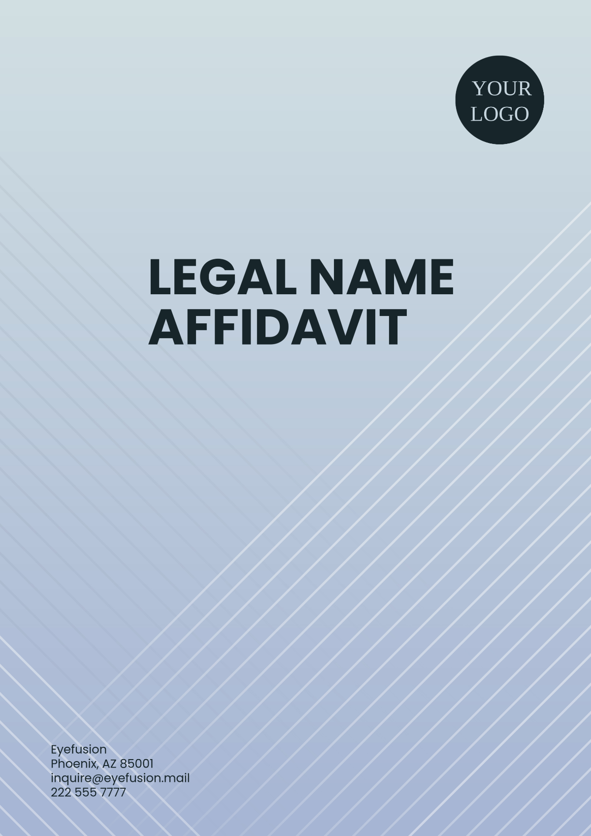 Legal Name Affidavit Template - Edit Online & Download