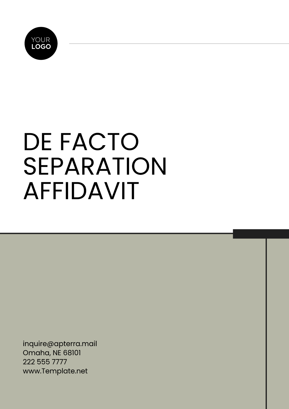 De Facto Separation Affidavit Template - Edit Online & Download