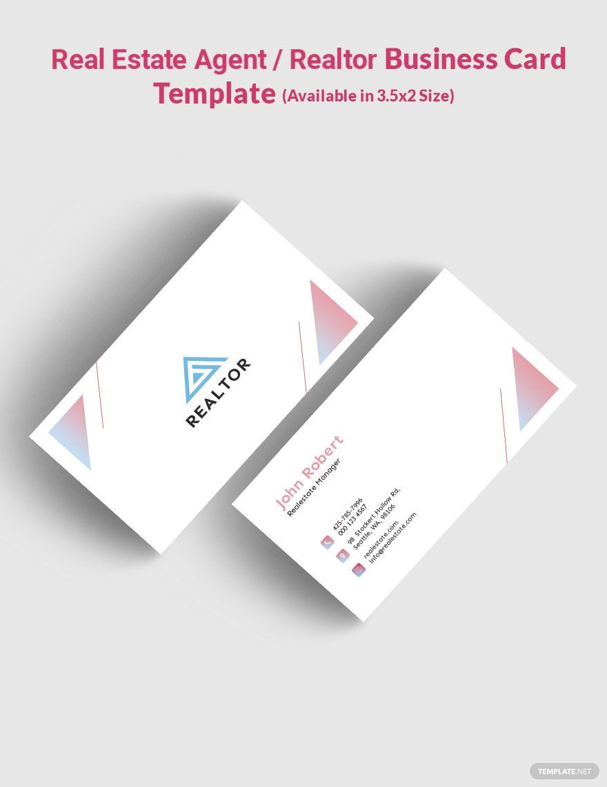 Free Real Estate Agent/Realtor Business Card Template