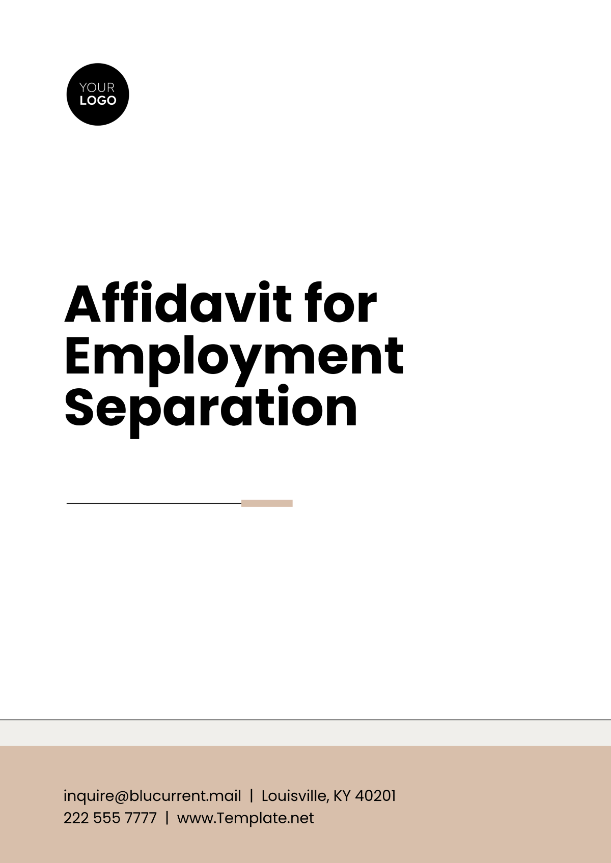 Affidavit for Employment Separation Format Template - Edit Online & Download