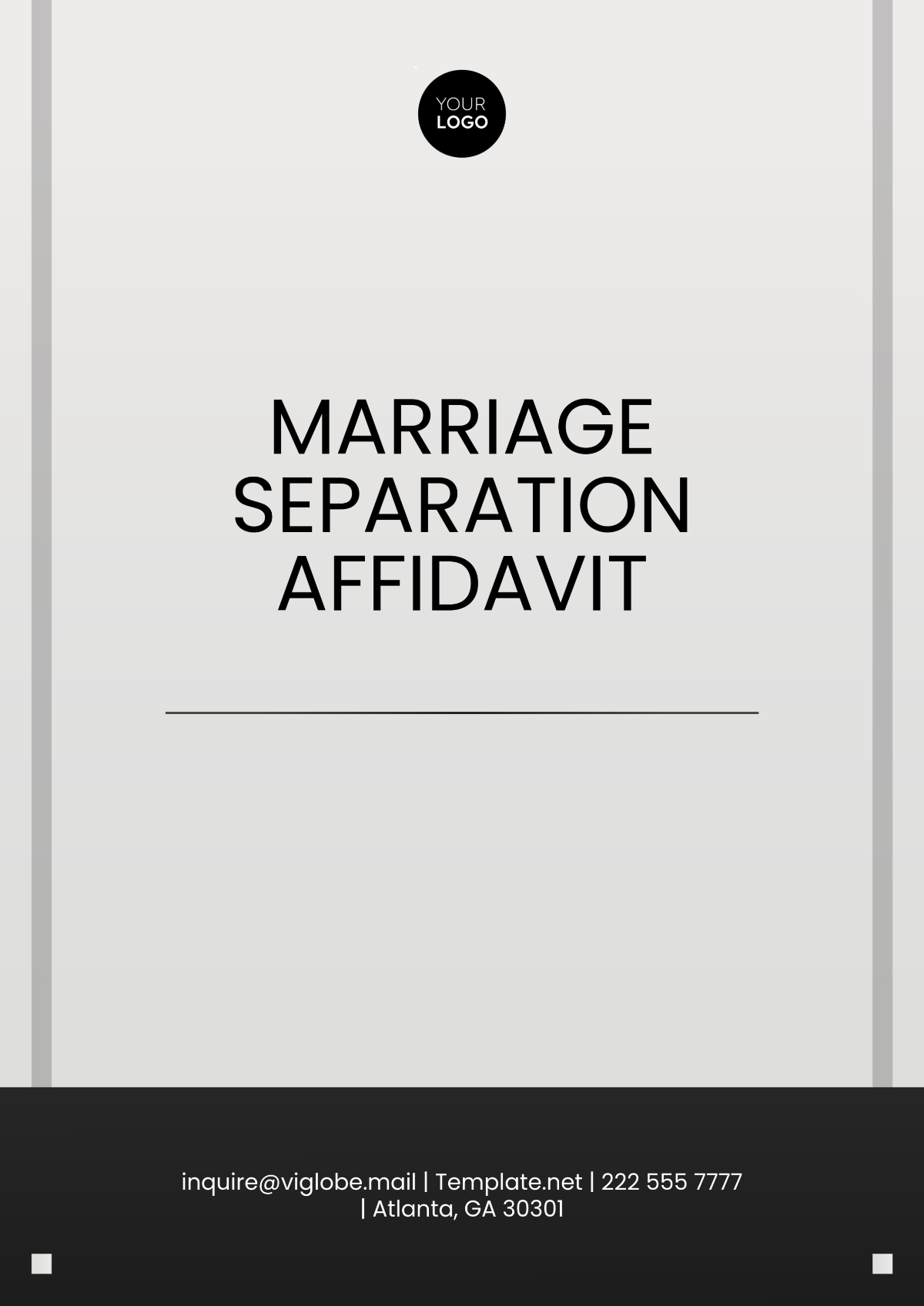 Marriage Separation Affidavit Template - Edit Online & Download