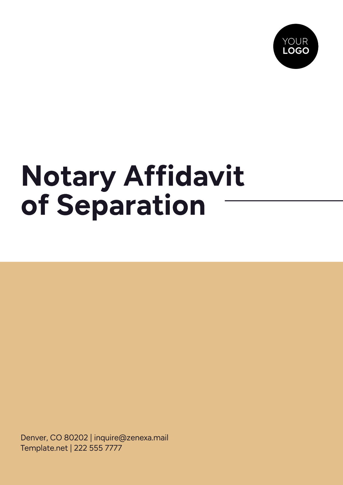 Notary Affidavit of Separation Layout Template - Edit Online & Download