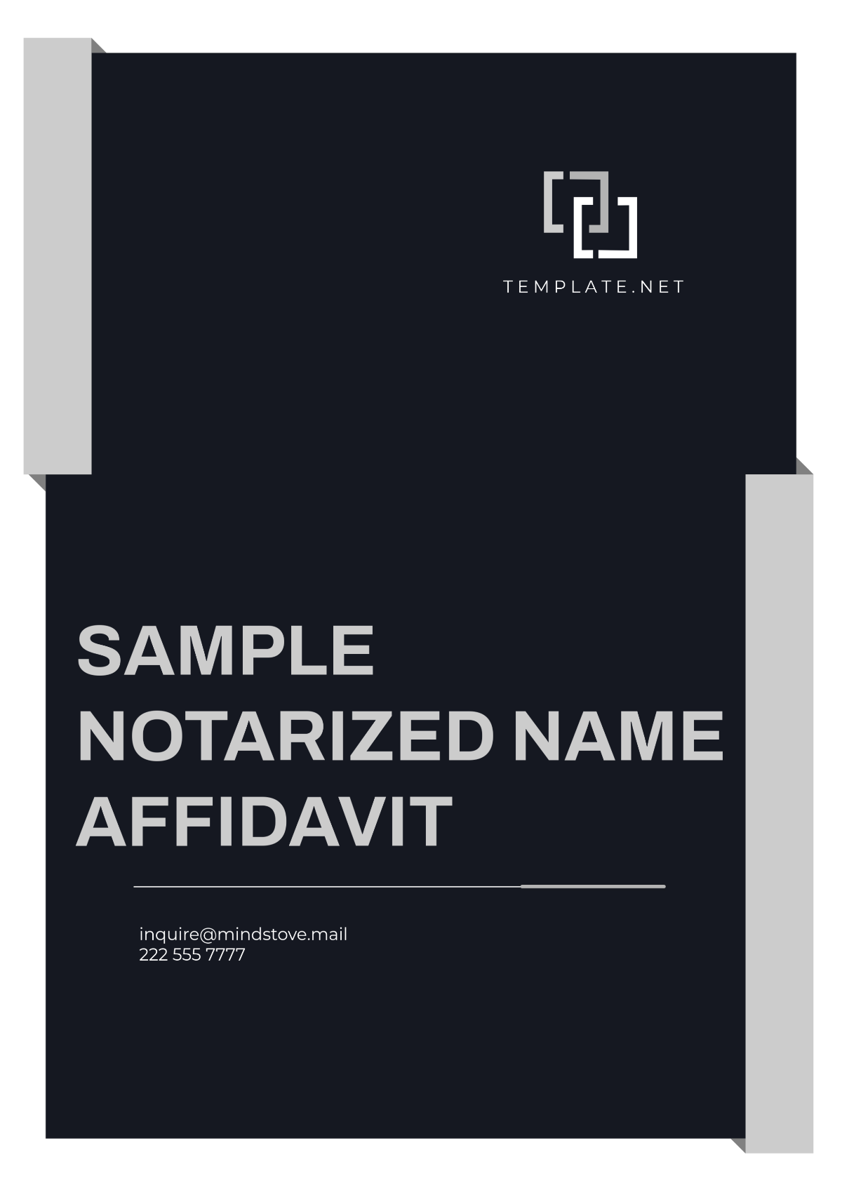 Sample Notarized Name Affidavit Template - Edit Online & Download