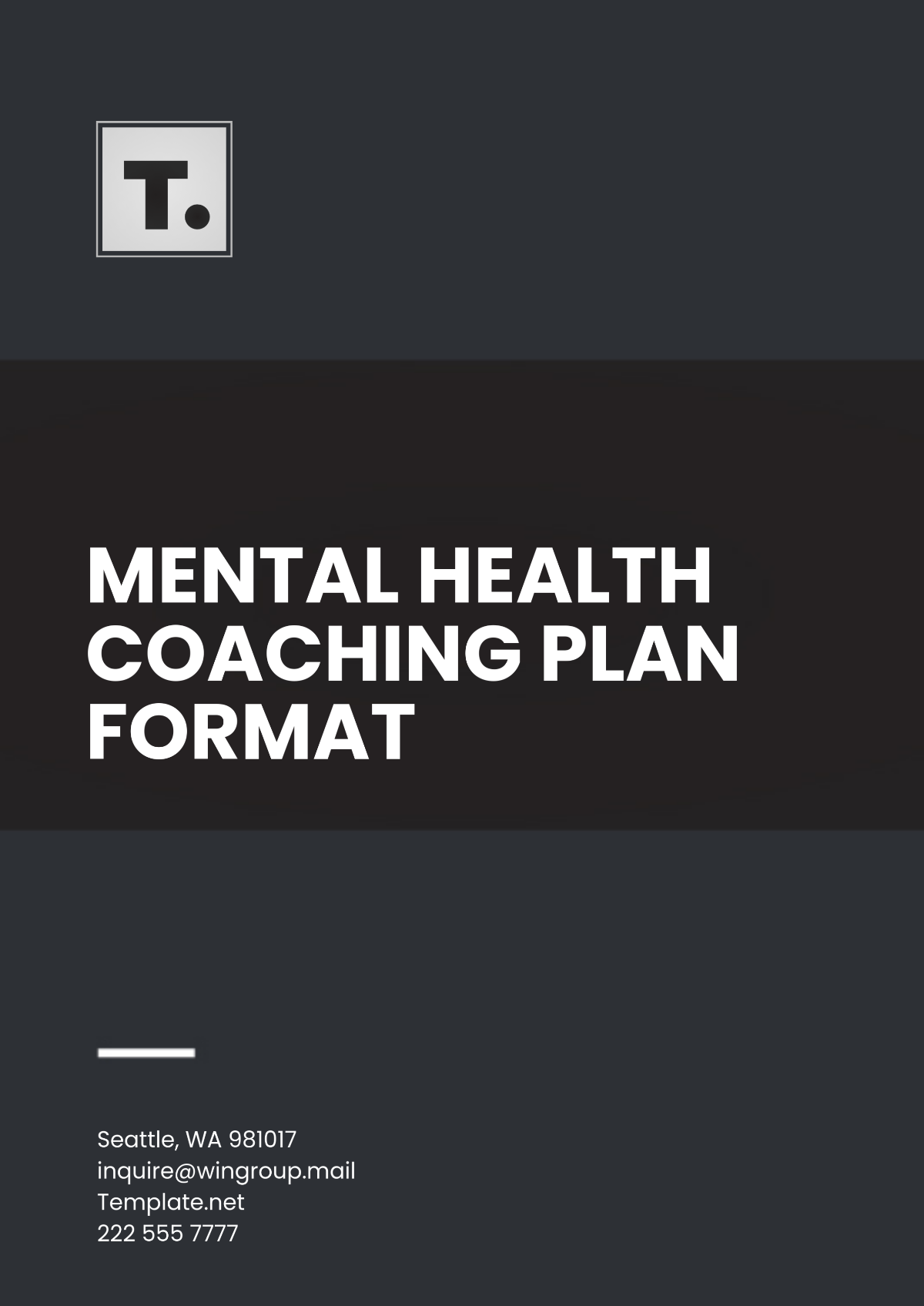 Mental Health Coaching Plan Format Template - Edit Online & Download