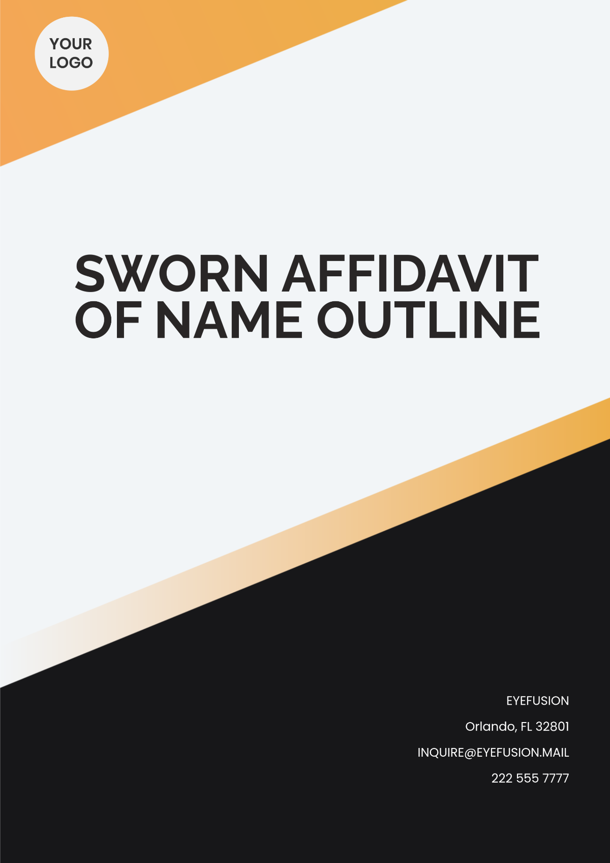 Sworn Affidavit of Name Outline Template - Edit Online & Download