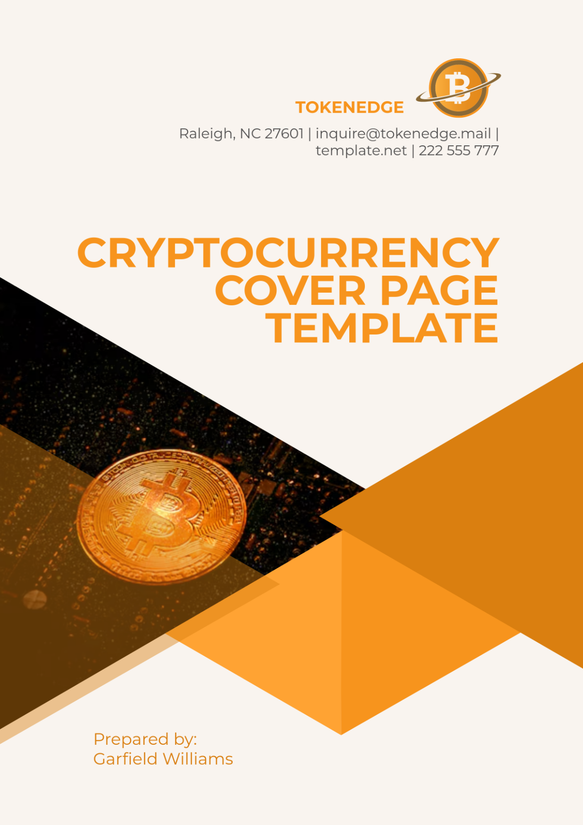 Free Cryptocurrency Cover Page Template - Edit Online & Download