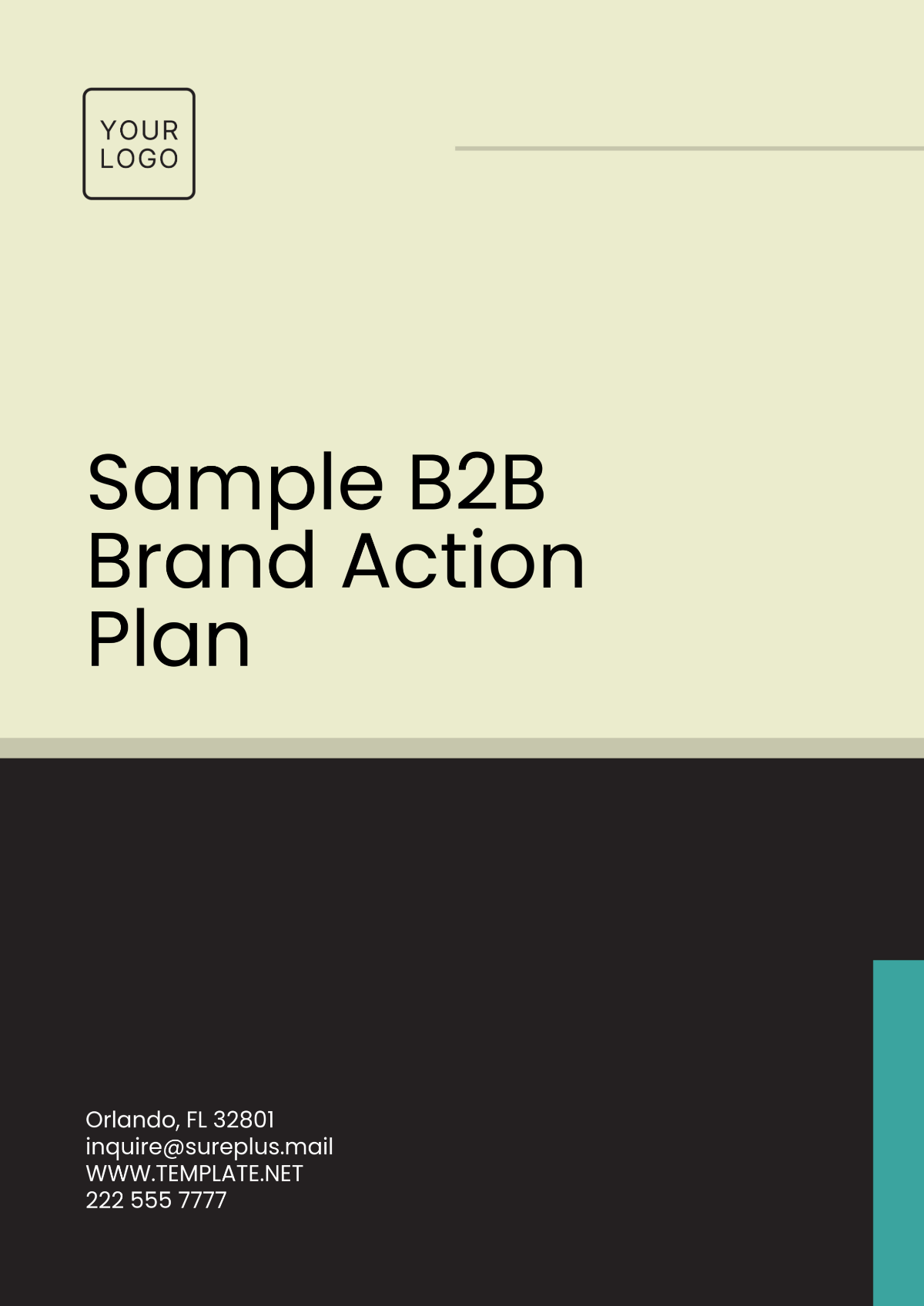 Sample B2B Brand Action Plan Template