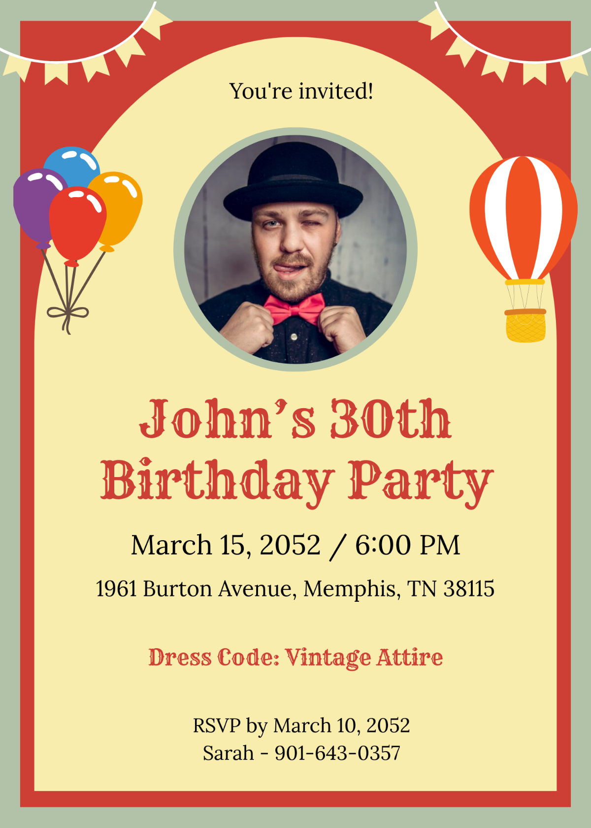 Free Aesthetic Birthday Invitation Card Template - Edit Online & Download