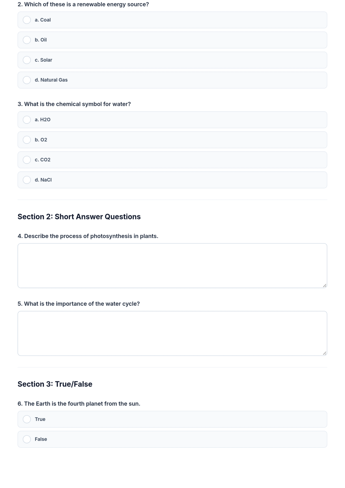 Free Educational Test Template & AI Educational Test Maker