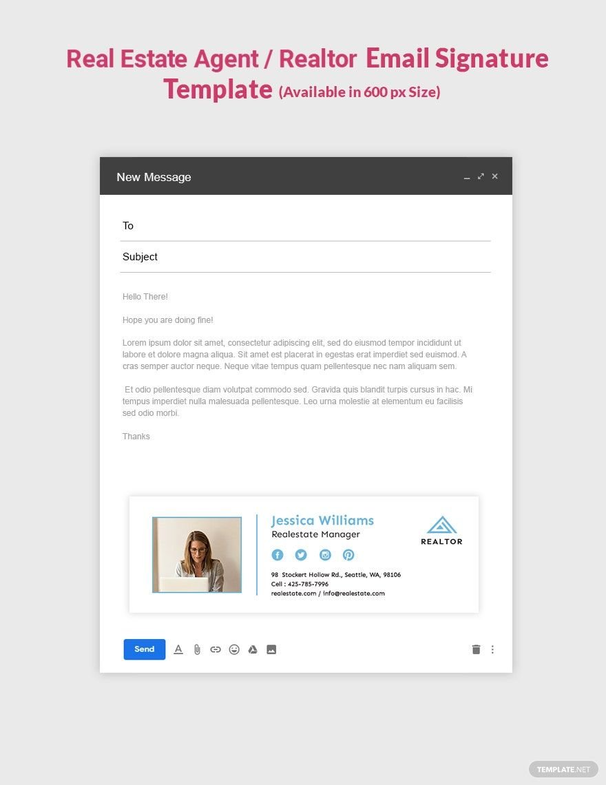 Free Real Estate Agent/Realtor Email Signature Template
