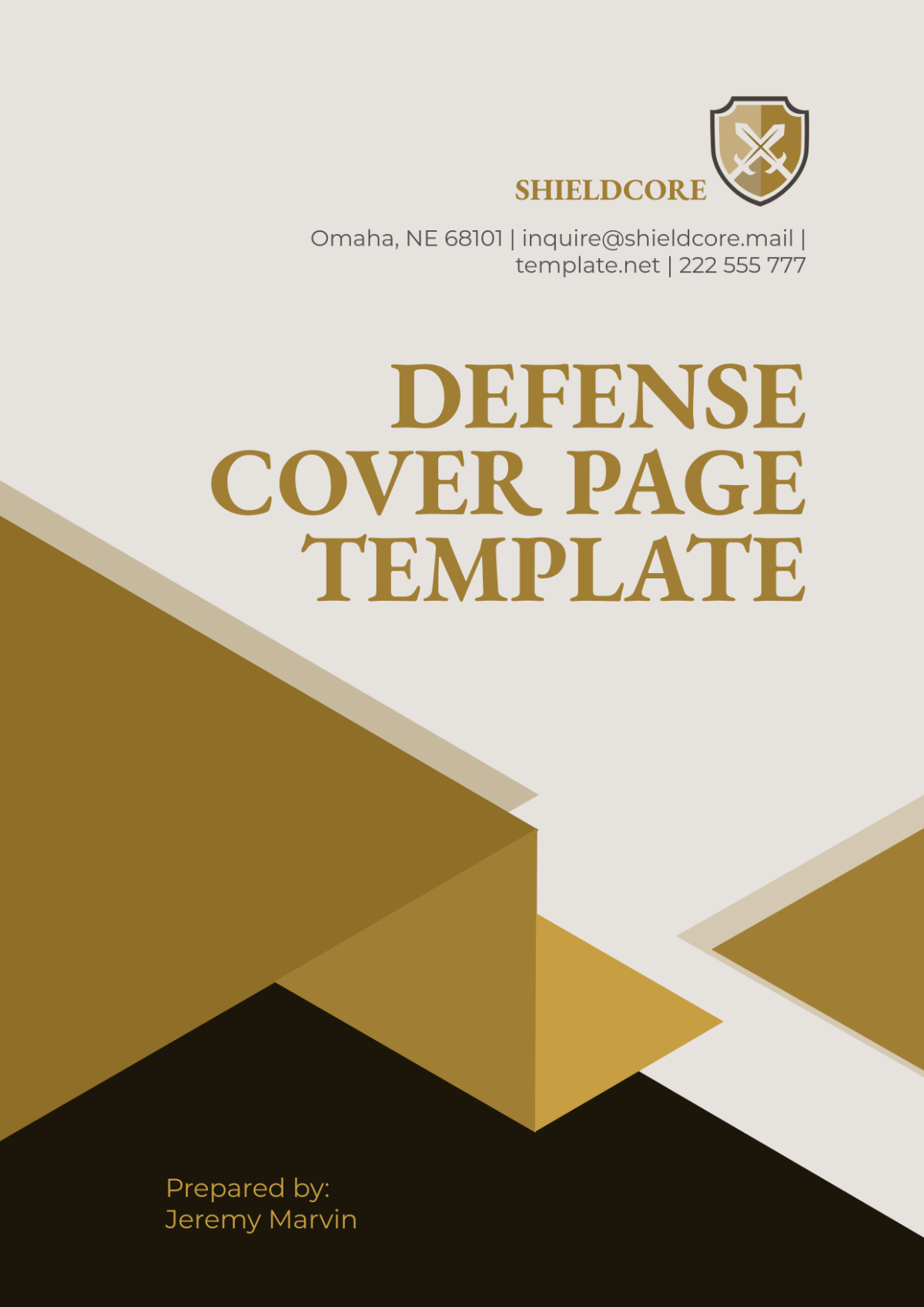 Free Defense Cover Page Template - Edit Online & Download