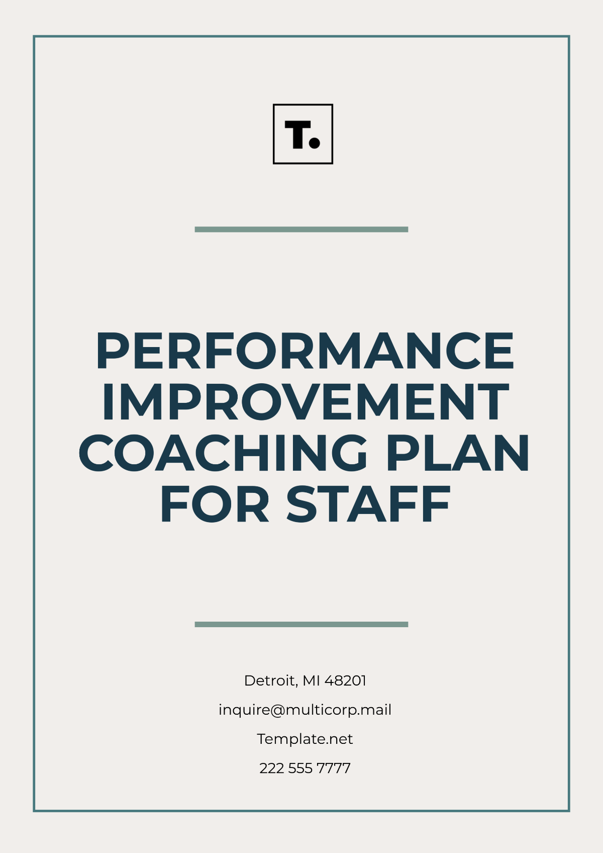 Performance Improvement Coaching Plan for Staff Template - Edit Online & Download