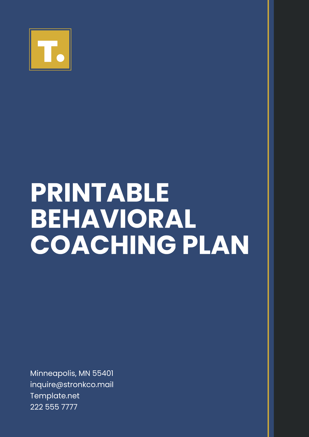 Printable Behavioral Coaching Plan Template - Edit Online & Download