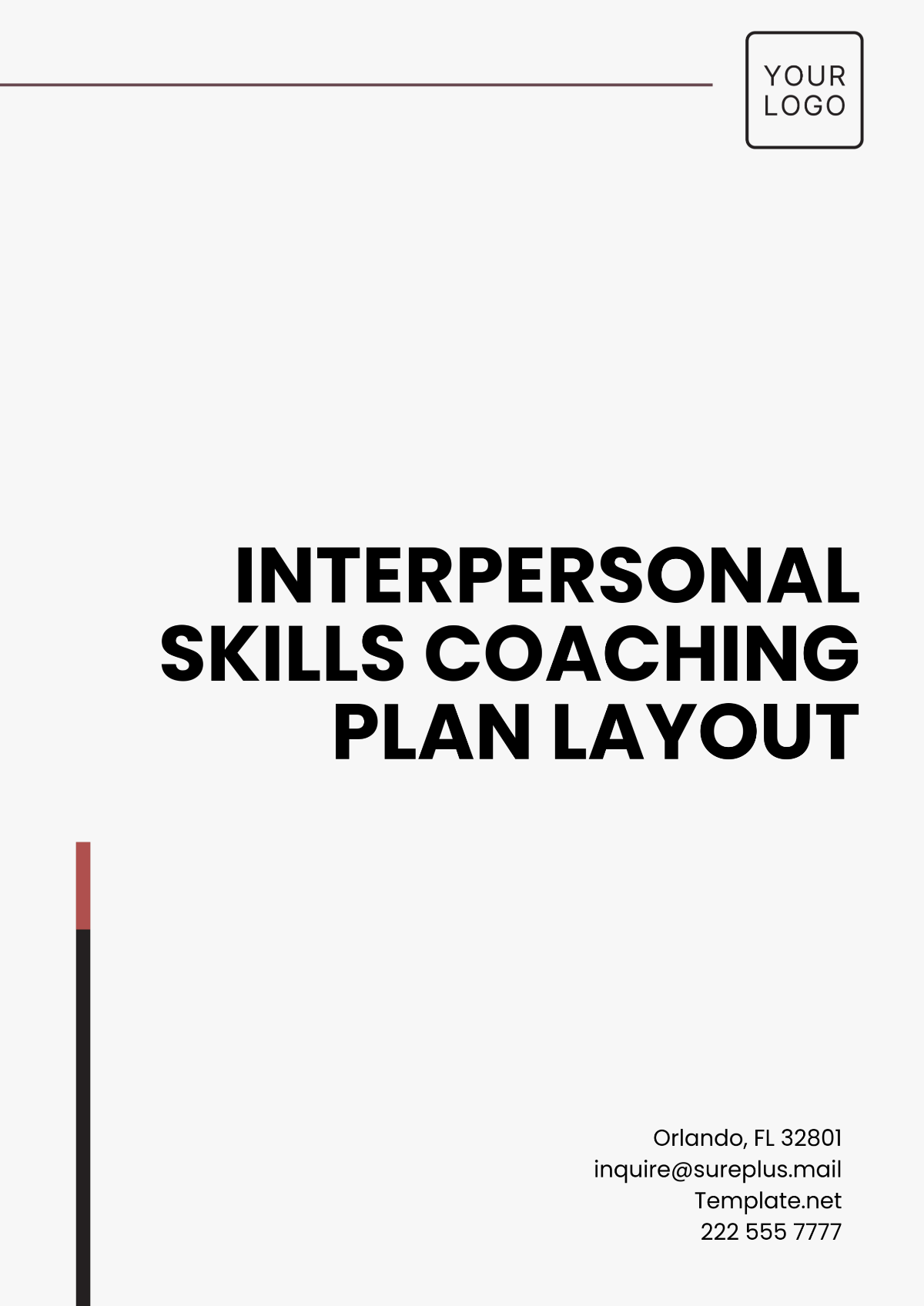 Interpersonal Skills Coaching Plan Layout Template - Edit Online & Download