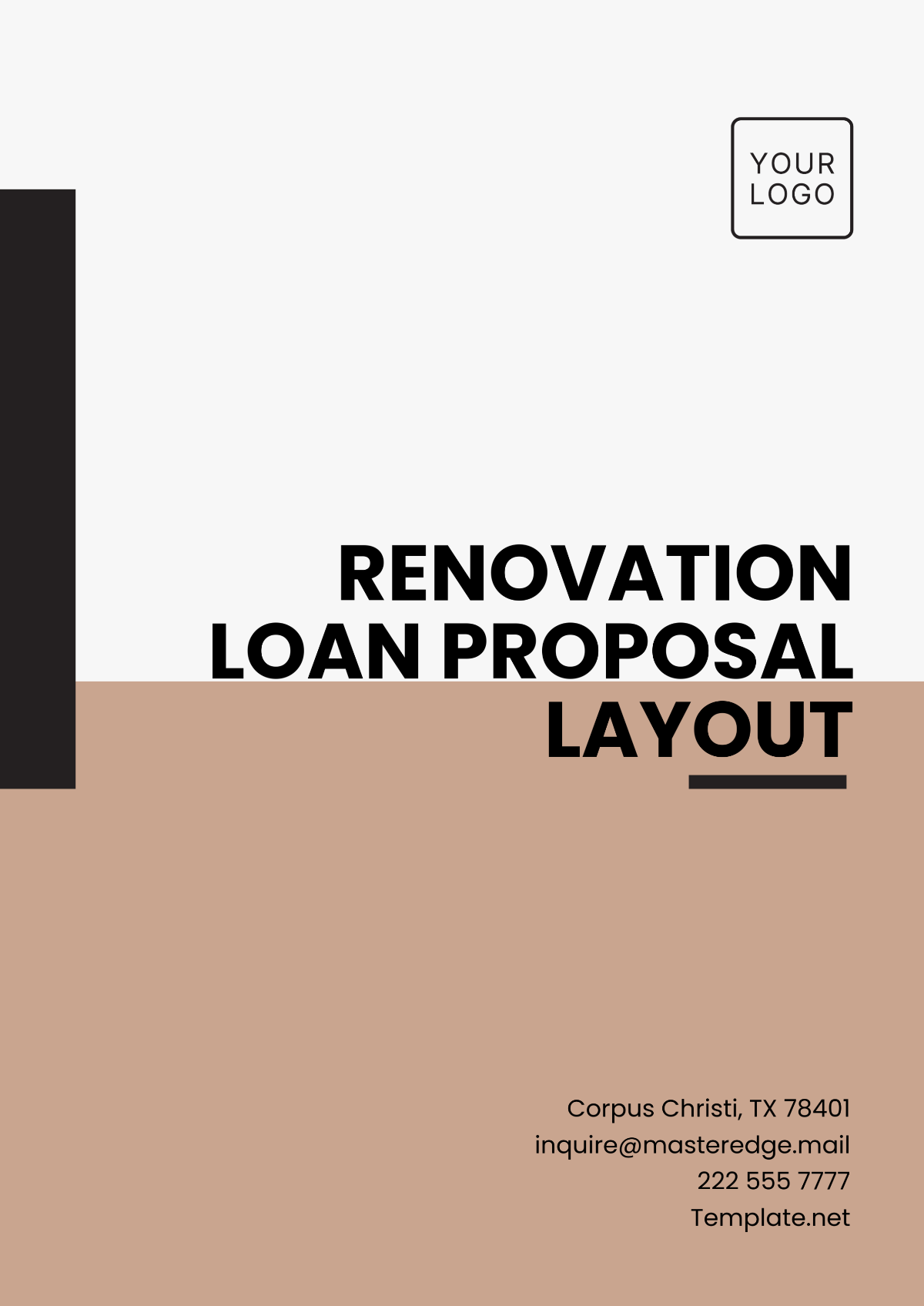 Renovation Loan Proposal Layout Template - Edit Online & Download