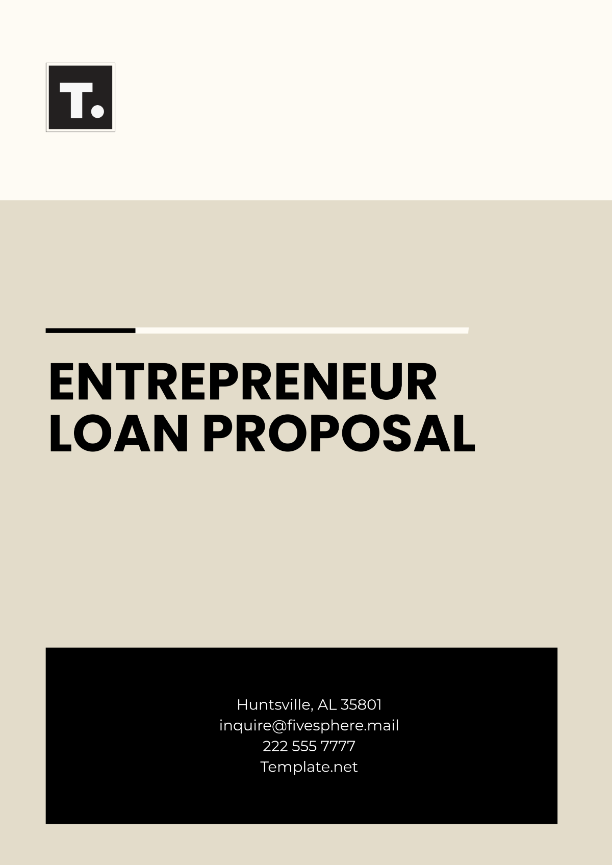 Entrepreneur Loan Proposal Template - Edit Online & Download