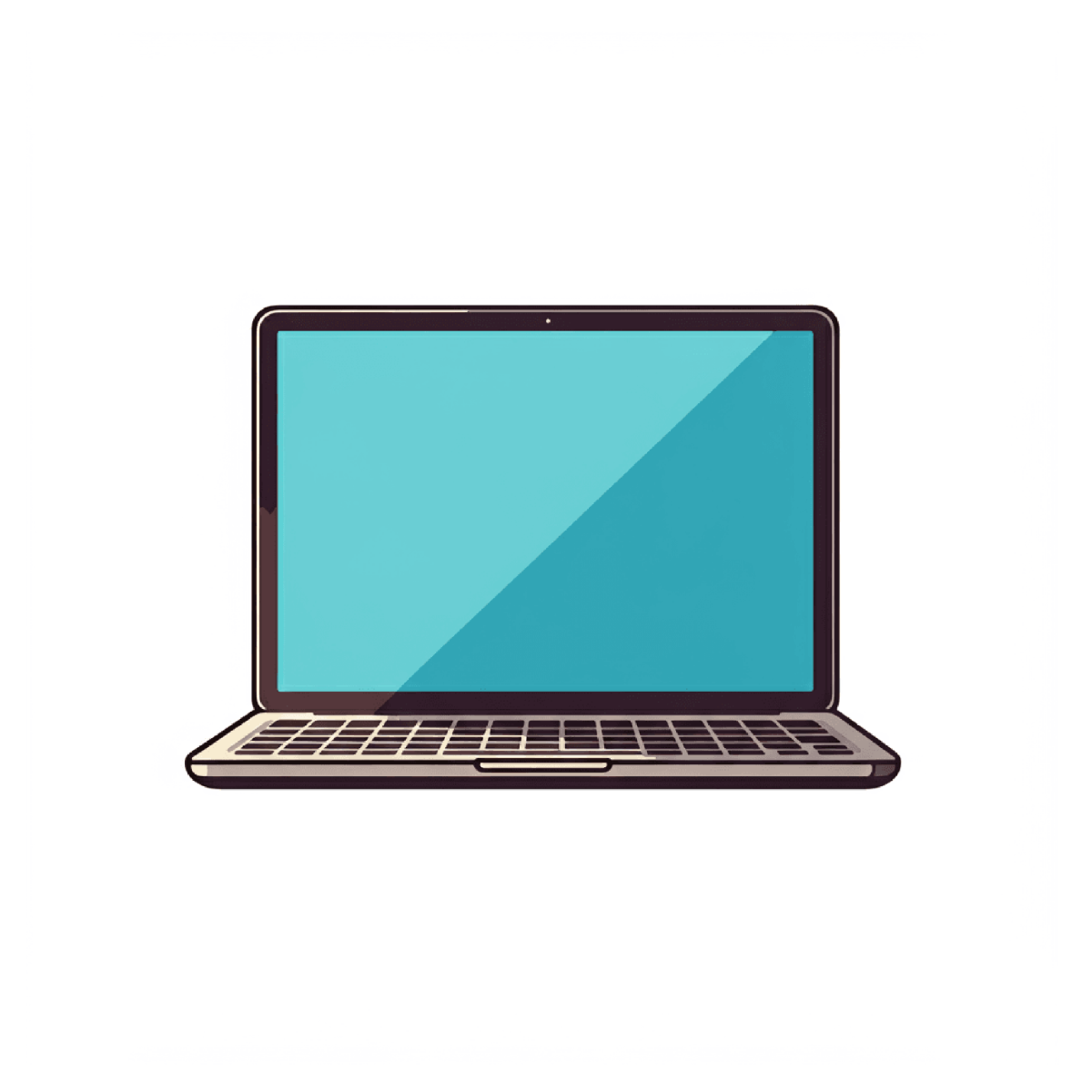 Minimalist Laptop Clipart