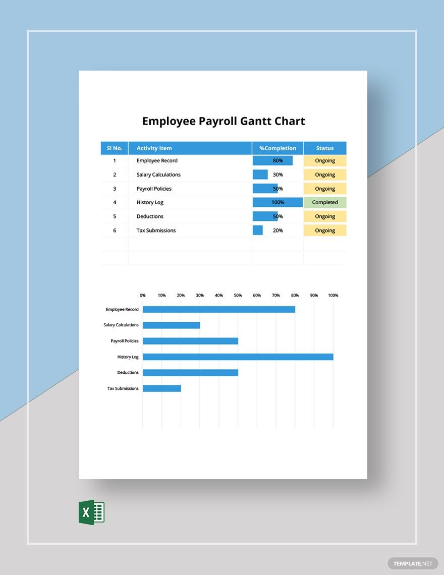 Employee Payroll Gantt Chart Template