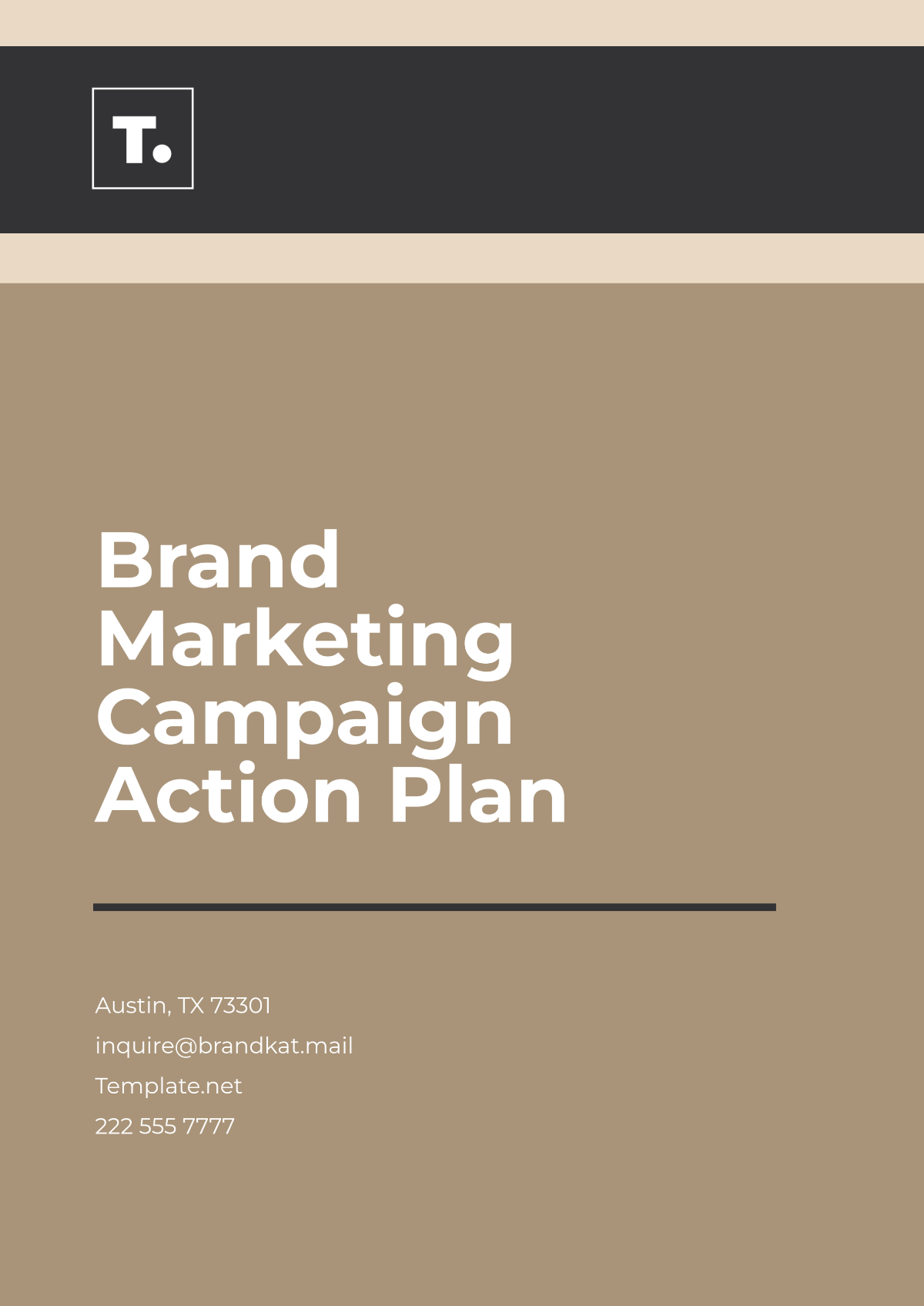 Brand Marketing Campaign Action Plan Template