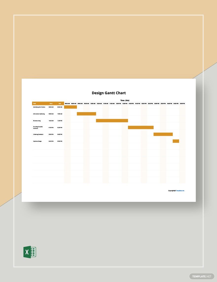 Simple Design Gantt Chart Template