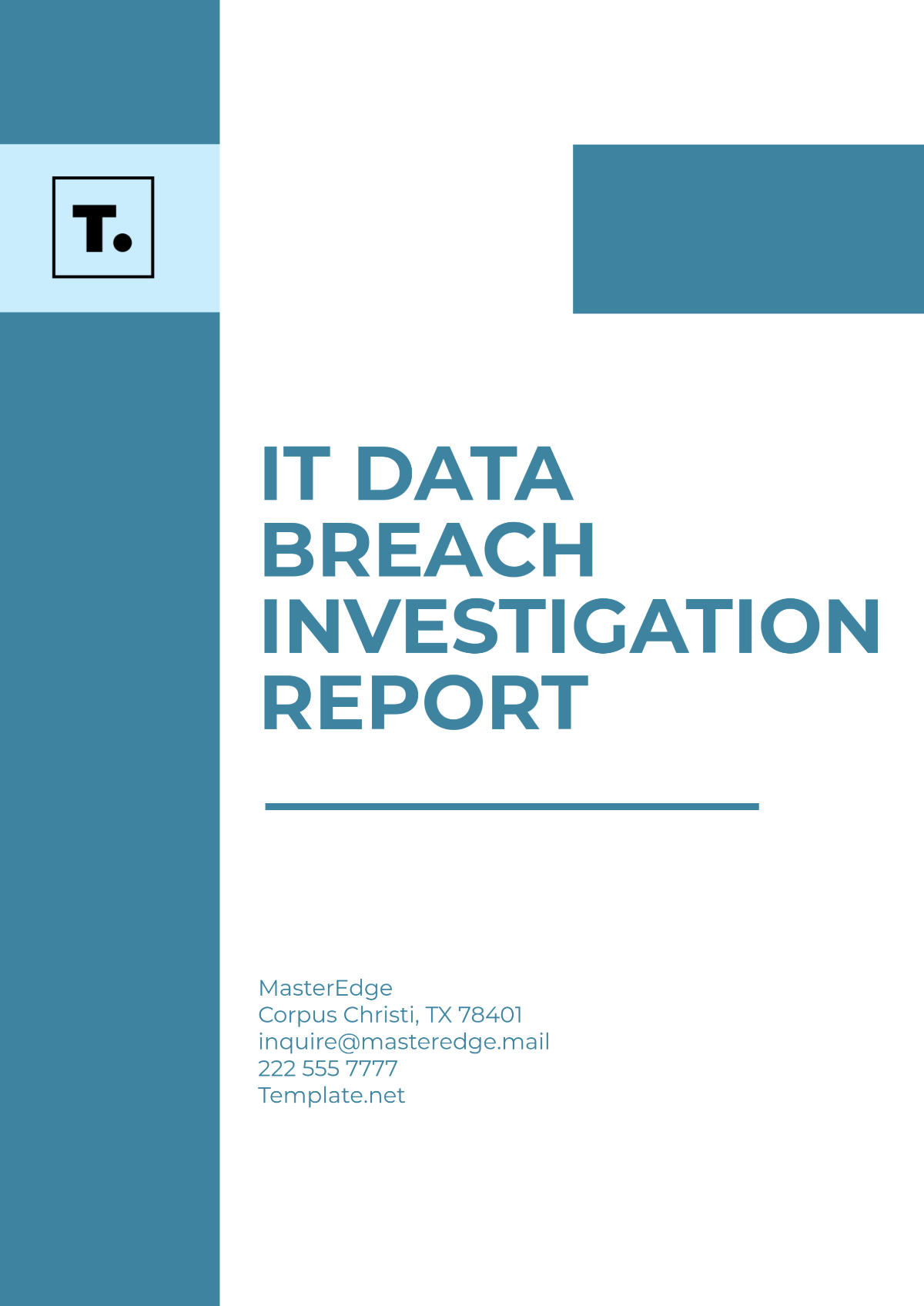 IT Data Breach Investigation Report Template - Edit Online & Download