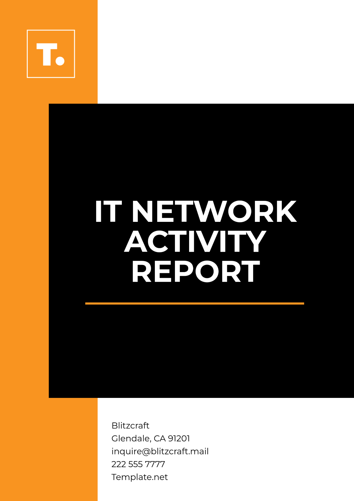 IT Network Activity Report Template - Edit Online & Download