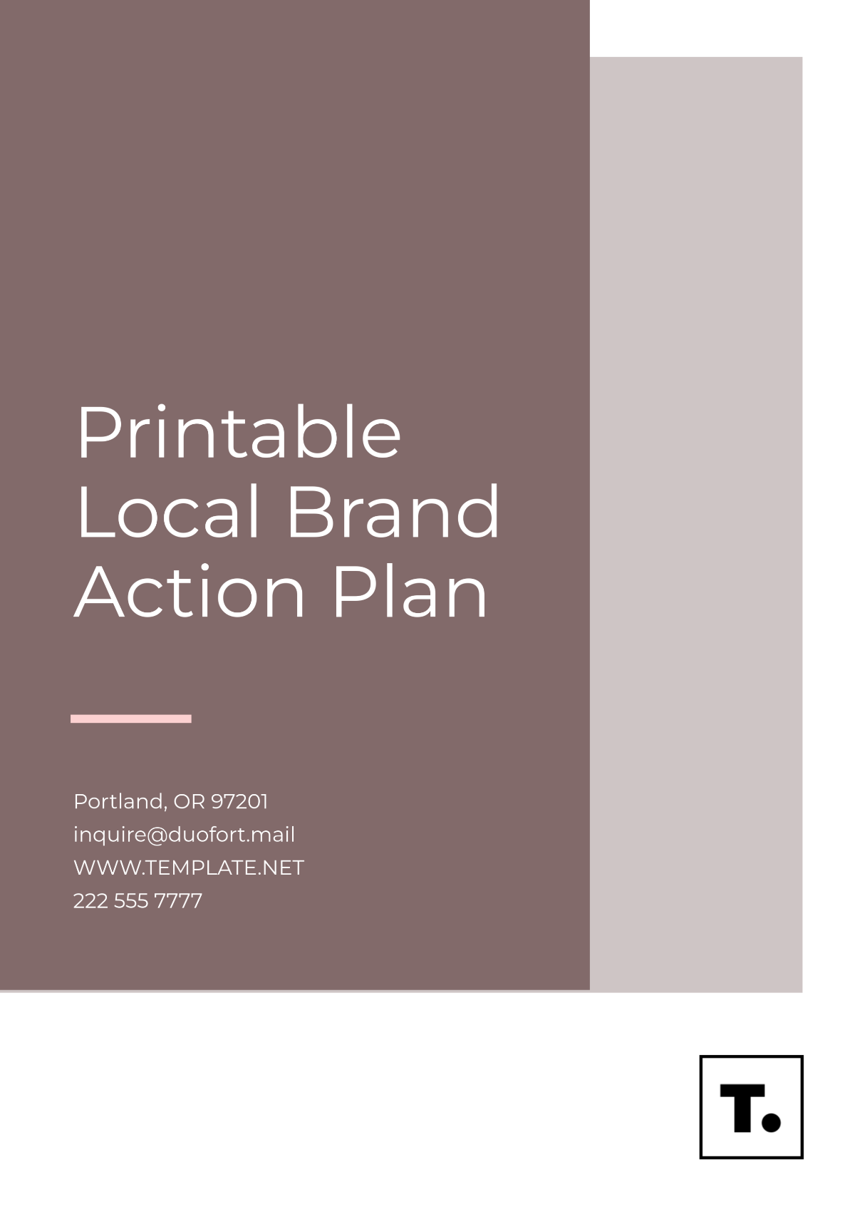 Printable Local Brand Action Plan Template - Edit Online & Download