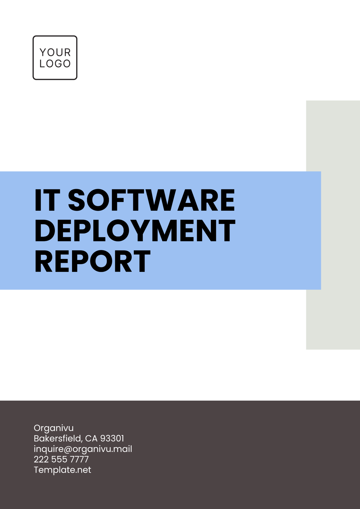 IT Software Deployment Report Template - Edit Online & Download