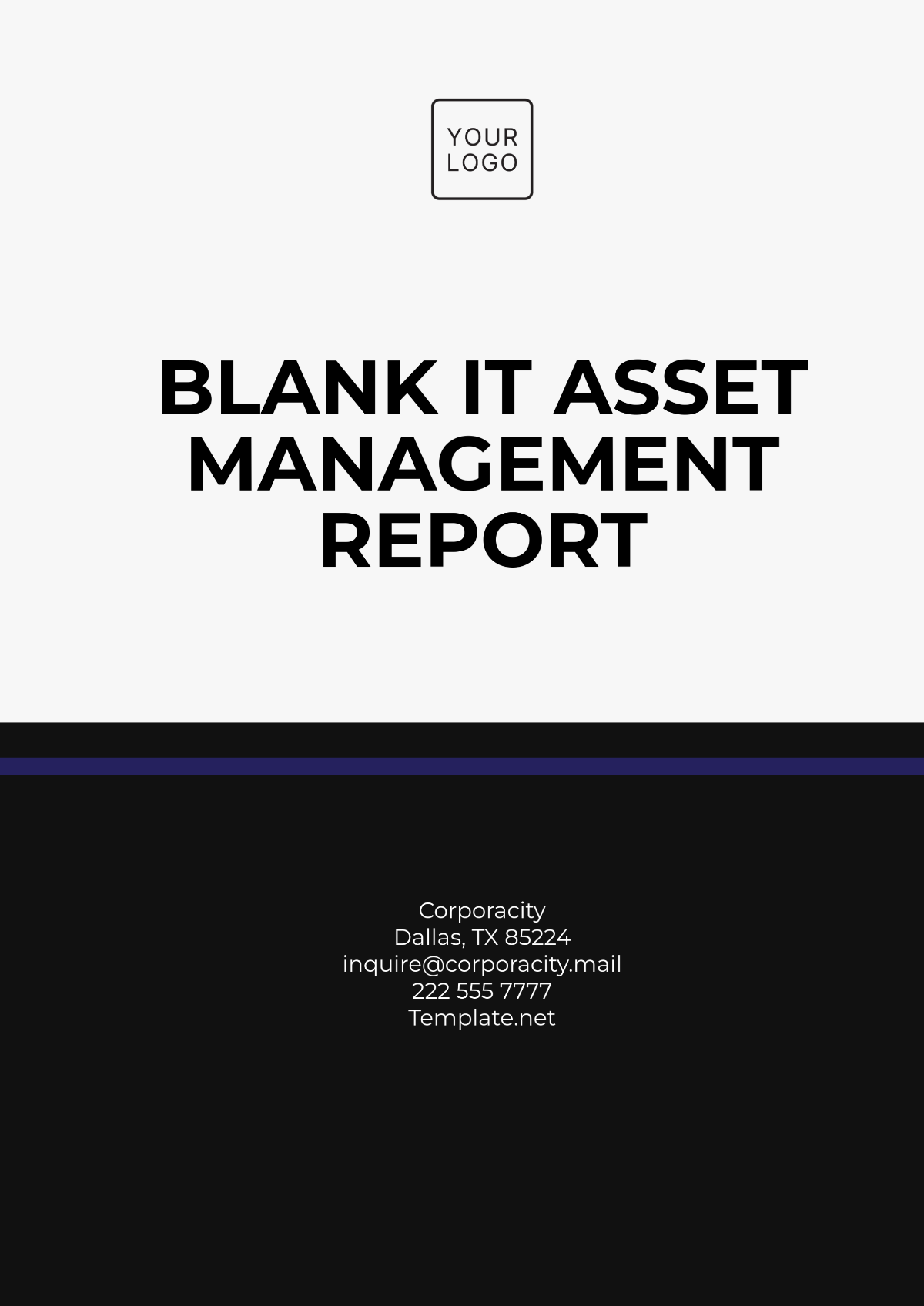 Blank IT Asset Management Report Template - Edit Online & Download