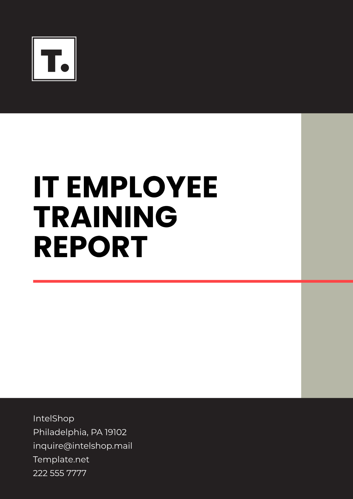 IT Employee Training Report Template - Edit Online & Download