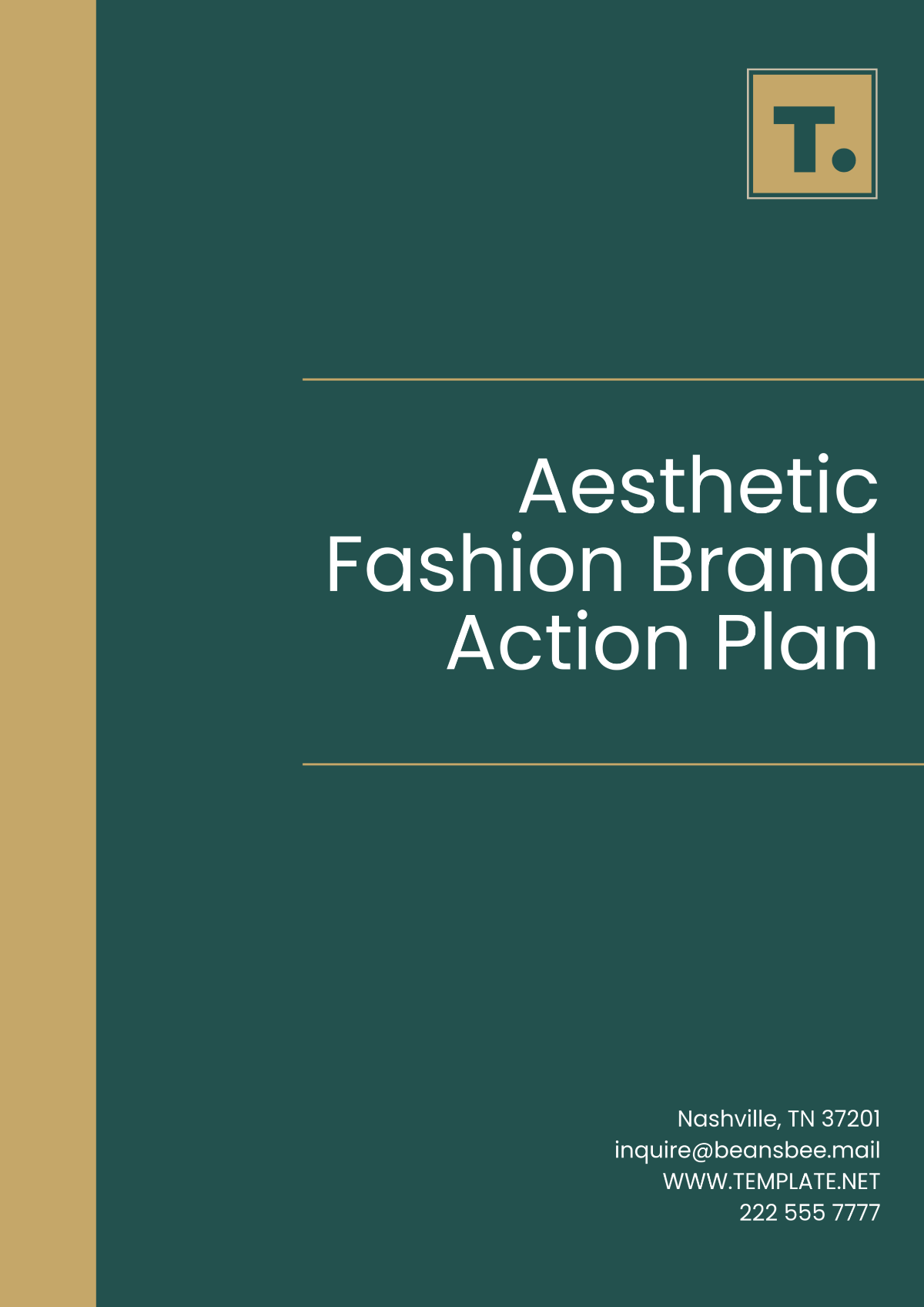 Aesthetic Fashion Brand Action Plan Template - Edit Online & Download