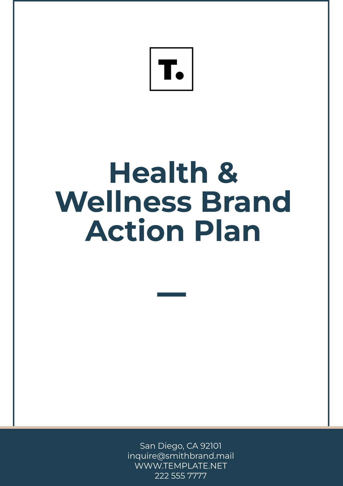 Health & Wellness Brand Action Plan Template - Edit Online & Download