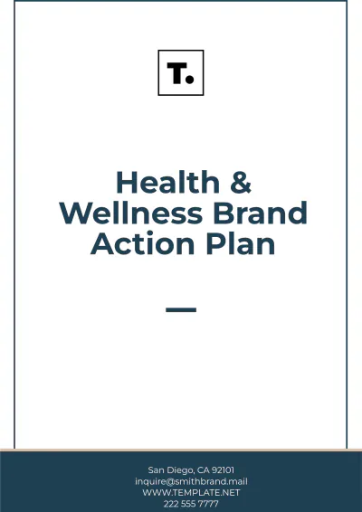 Free Health & Wellness Brand Action Plan Template to Edit Online