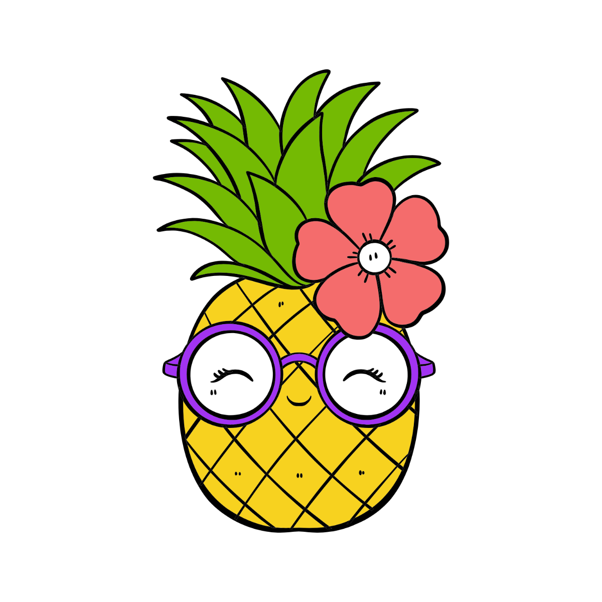 Free Tropical Pineapple Clipart Template - Edit Online & Download