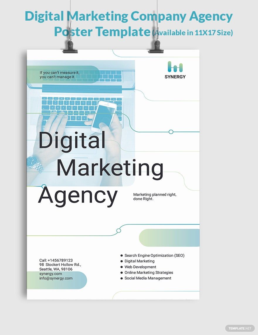 Digital Marketing Company Agency Poster Template