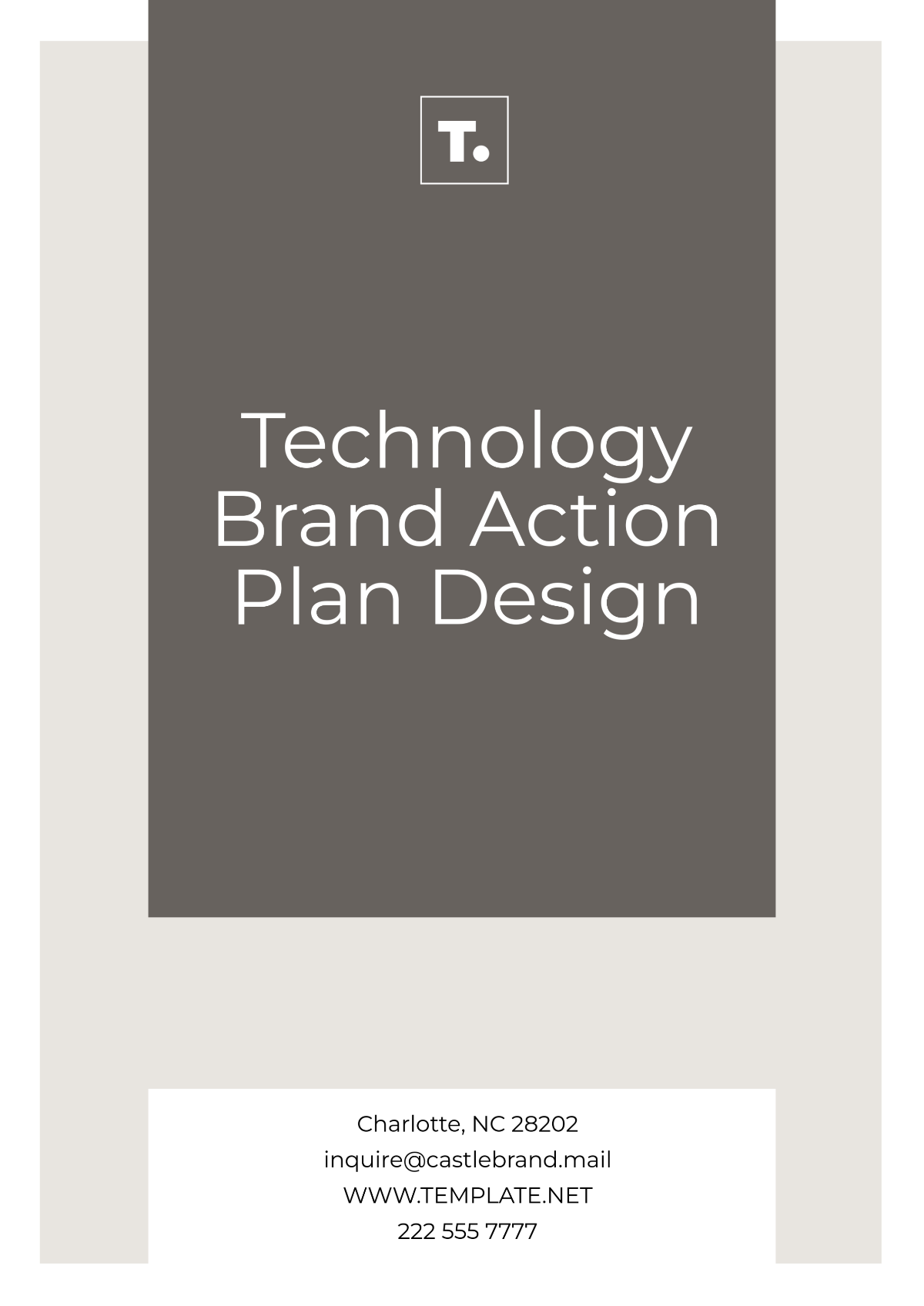 Technology Brand Action Plan Design Template