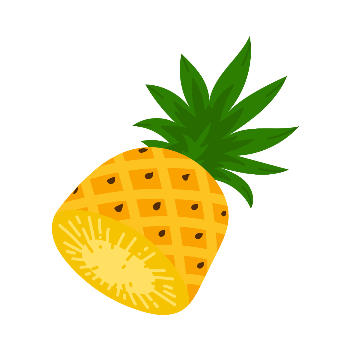 Fresh Pineapple Clipart - Edit Online | Template.net