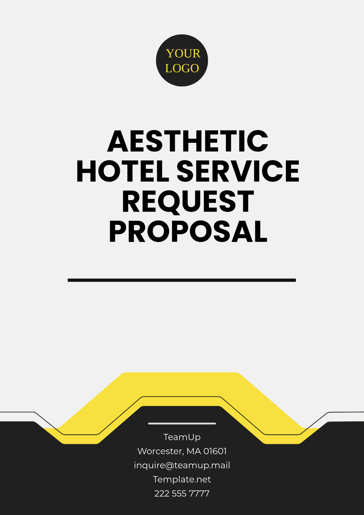 Aesthetic Hotel Service Request Proposal Template - Edit Online & Download