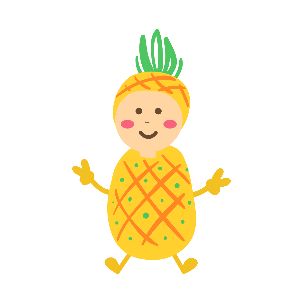 Fun Pineapple Clipart