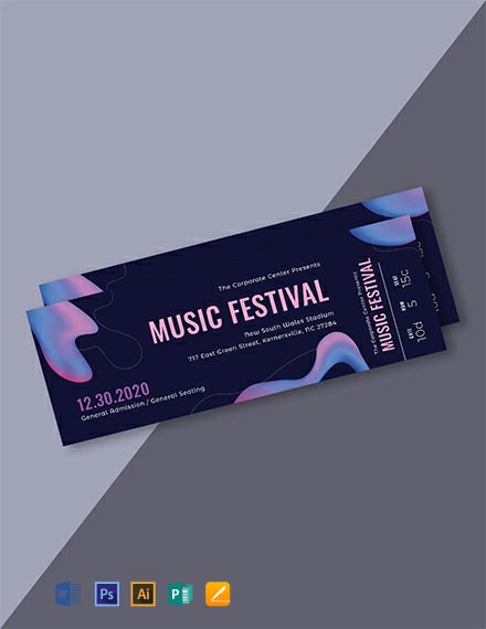 Concert Ticket Template Free Download Database