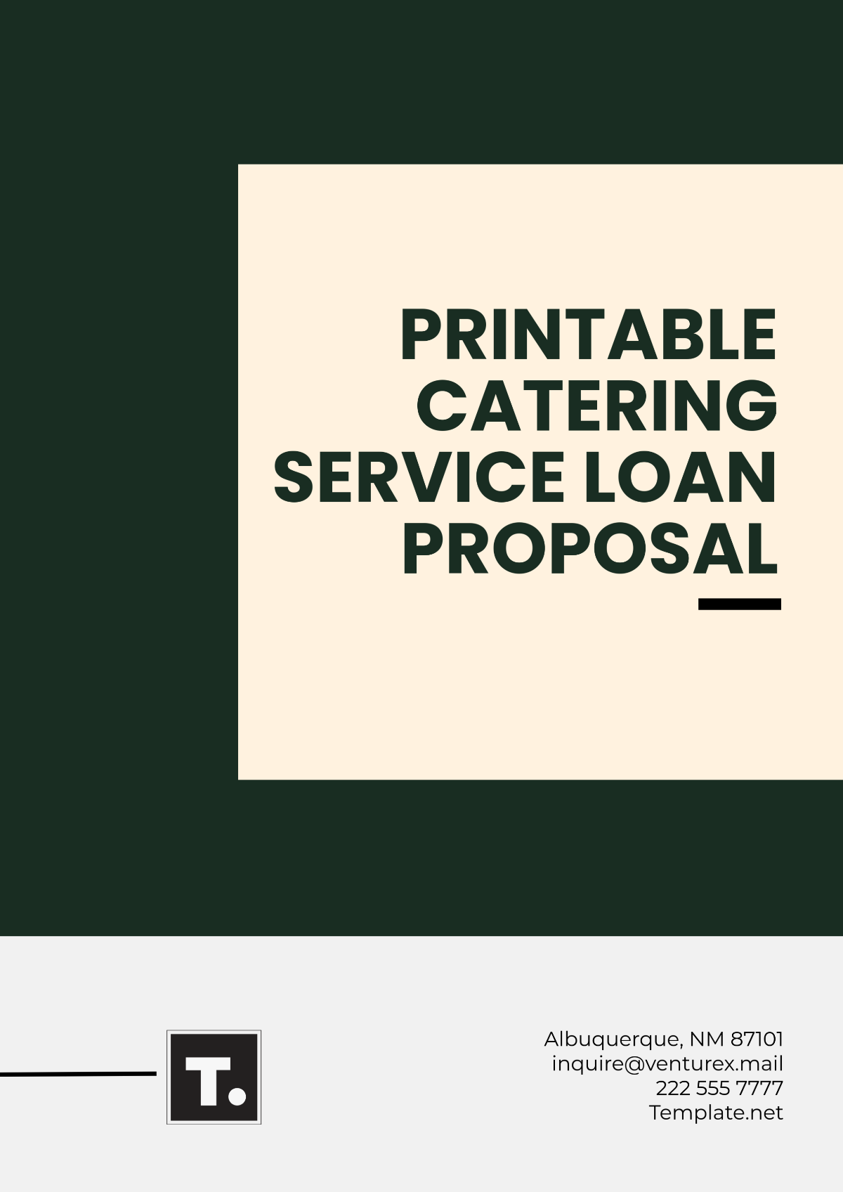 Printable Catering Service Loan Proposal Template - Edit Online & Download