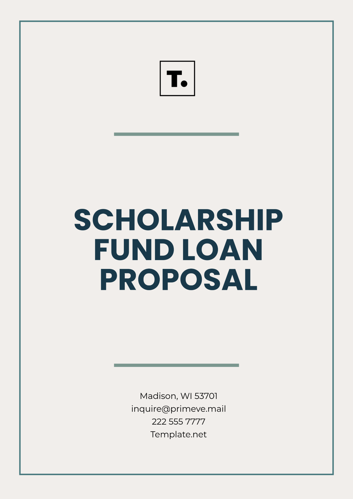 Scholarship Fund Loan Proposal Template - Edit Online & Download