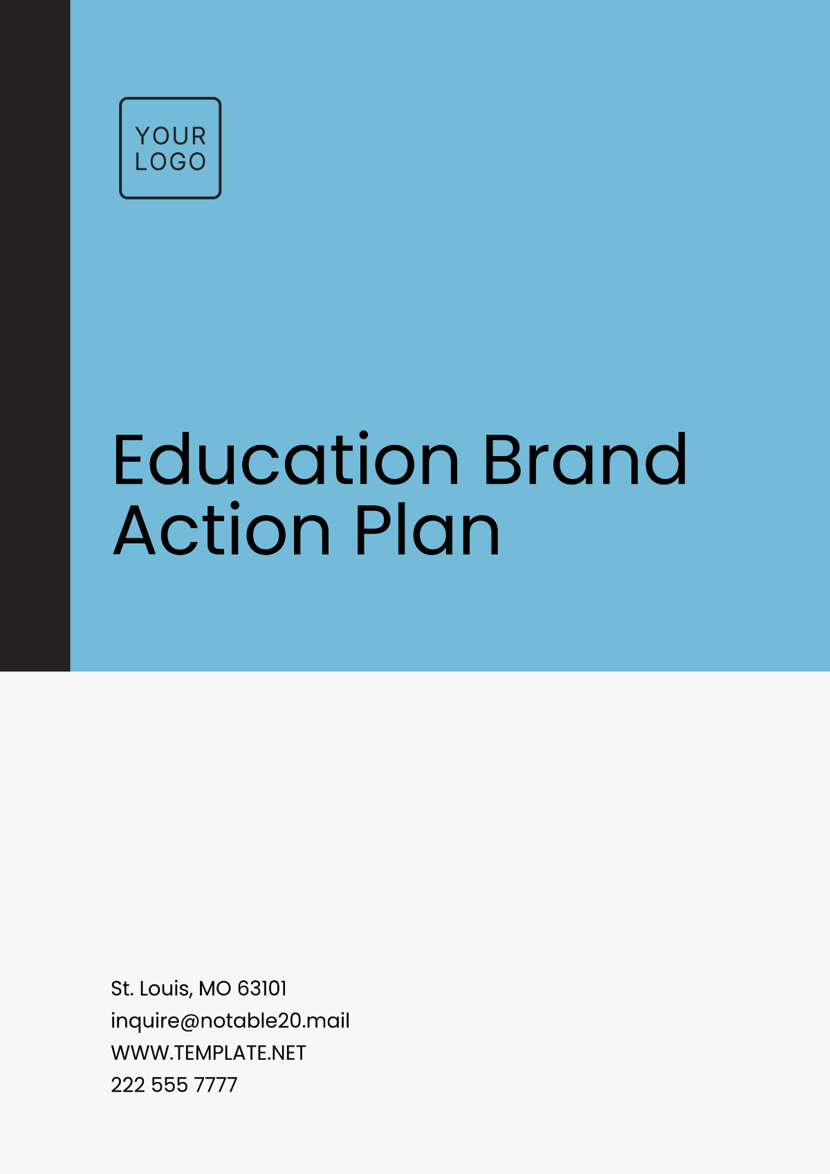 Education Brand Action Plan Template