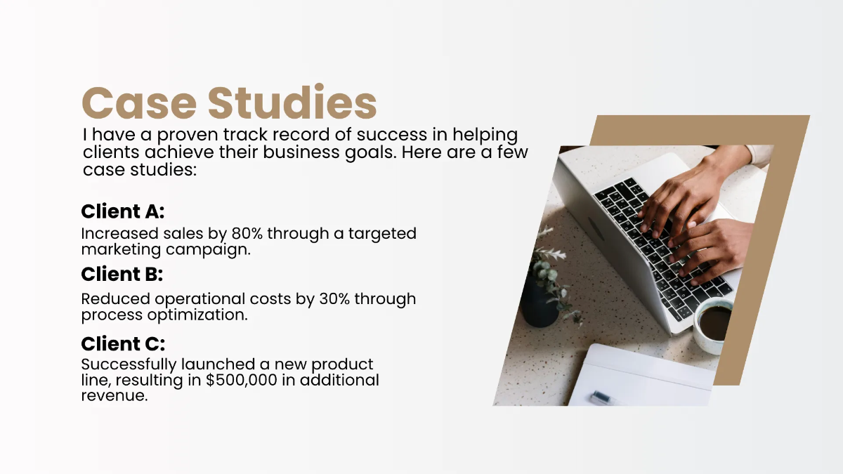 Free Consultant Presentation Template to Edit Online