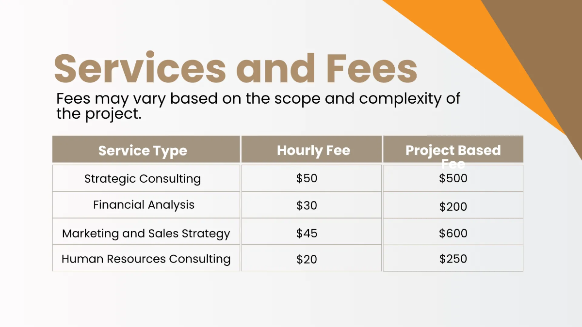 Free Consultant Presentation Template to Edit Online