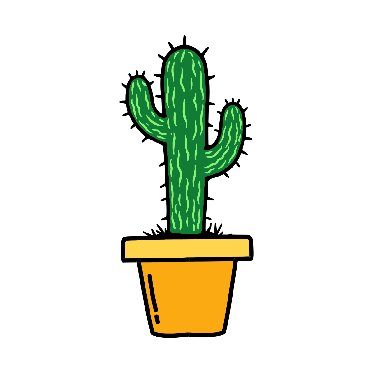 Green Cactus Clipart